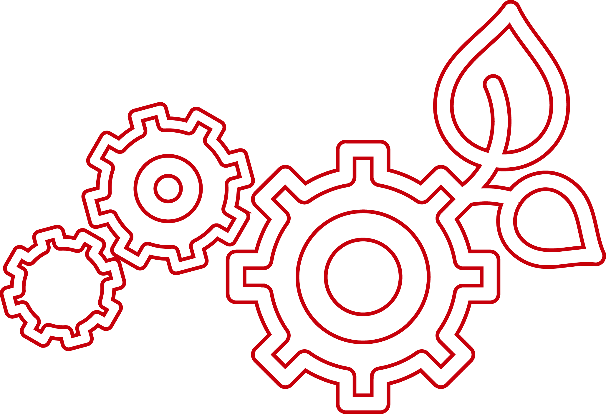 Ultrasound gear and leaf icon_red